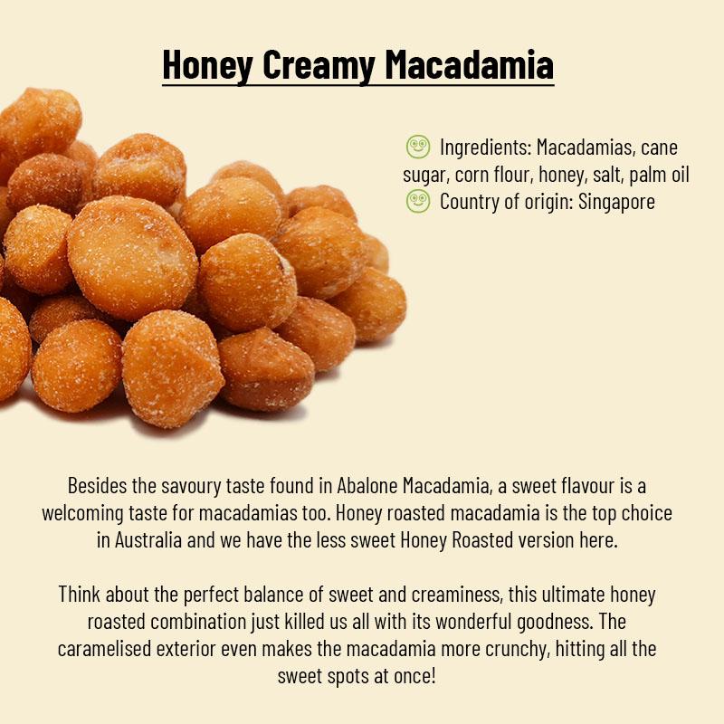 Product Introduction of SnackFirst Honey Creamy Macadamia - Gourmet Nuts Made in Singapore 0