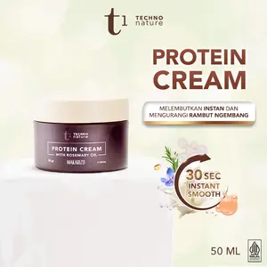 Makarizo T1 Techno Nature Protein Cream 50mL - Moisturizer / Vitamin Rambut / Leave On Conditioner / Hair Care / Hair Treatment / Perawatan Rambut