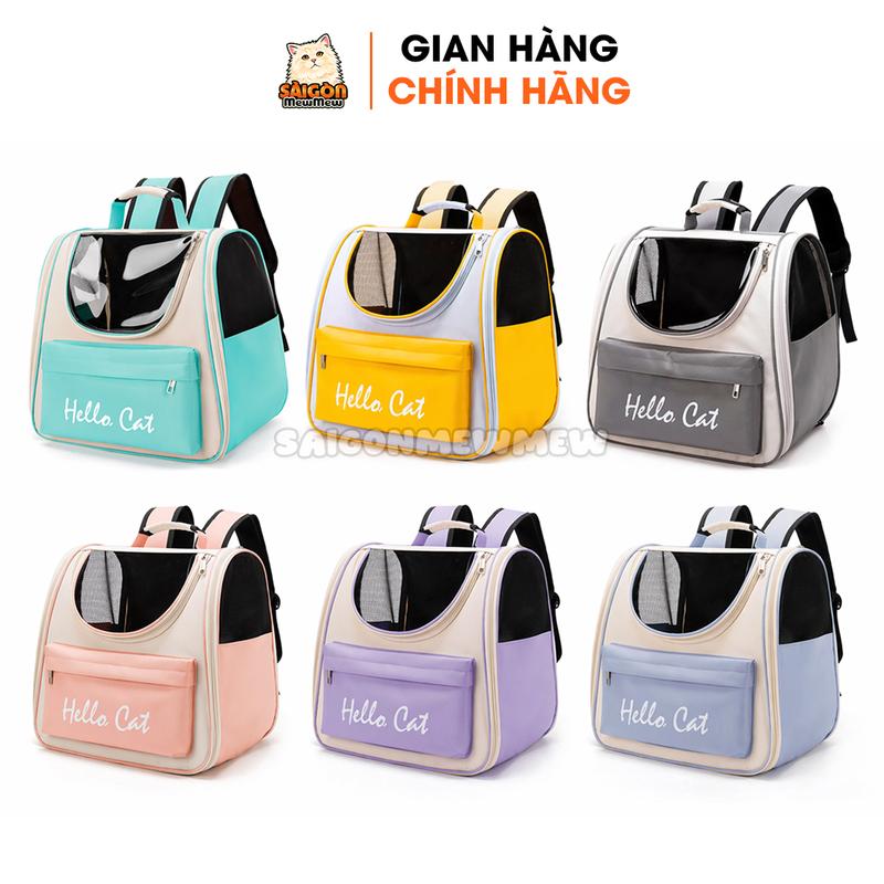 Balo Thú Cưng Hello Cat Cho Chó Mèo - Balo Vận Chuyển Thoáng Khí, Tiện Lợi