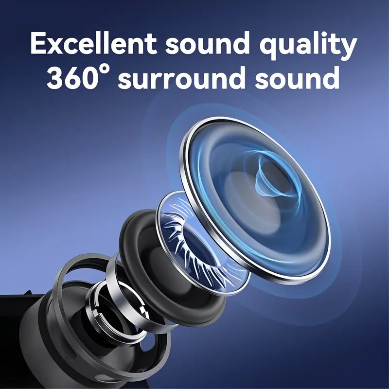 ERNA Speaker Portabel Mini TWS Speaker Bluetooth 5.3 dengan Bass Seimbang, Mode LED untuk Luar Ruangan Wireless 4