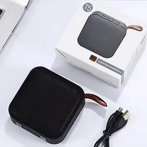 Speaker Bluetooth mini Wireless T5 Musik Nirkabel Mendukung Radio FM Memori Aux Micro Portable Spekaer Murah T5 Handphone Black Merah Hitam Merah