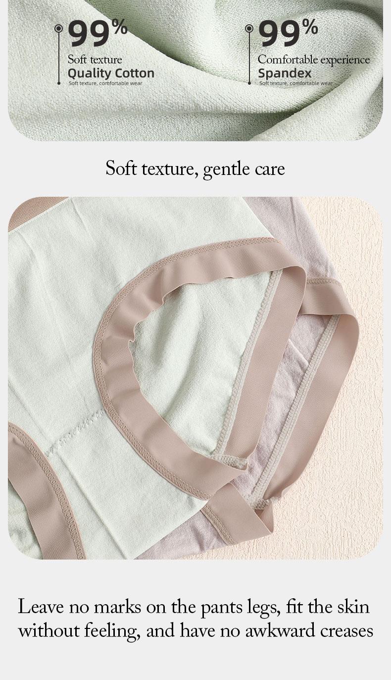 Product Introduction of "Spandex Fabric" Mid waist seamless bow, comfortable and breathable women's antibacterial and hip lifting elastic pants 059 14