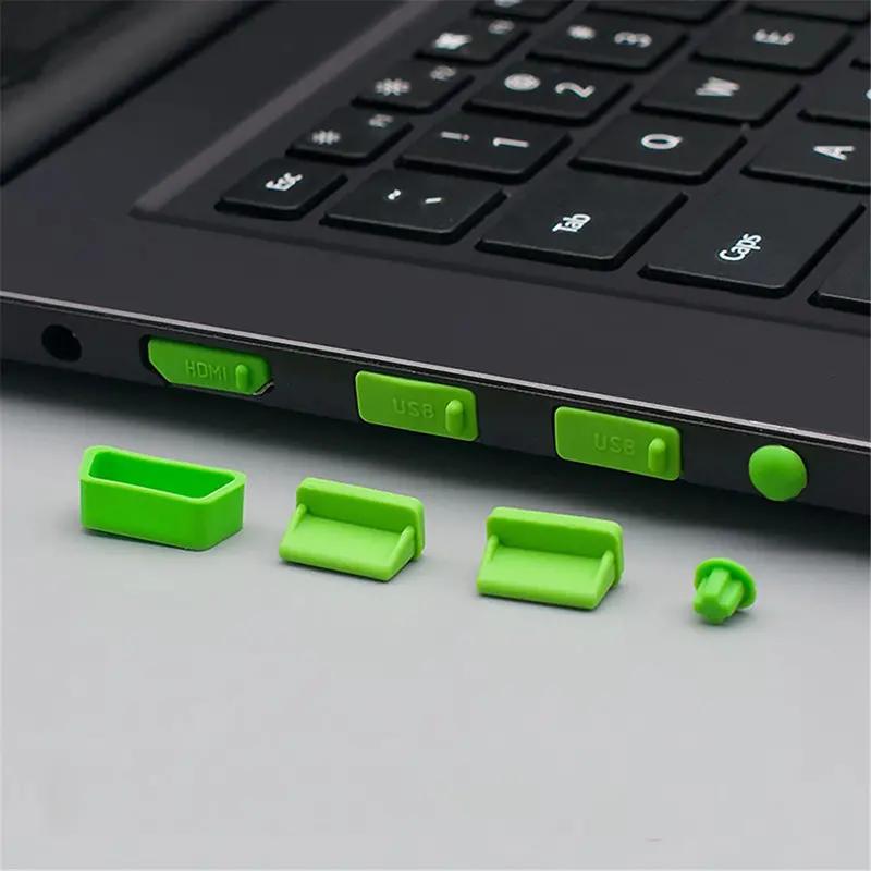 16pcs / bộ cắm bụi máy tính xách tay bộ USB vga port cao su nắp bảo vệ