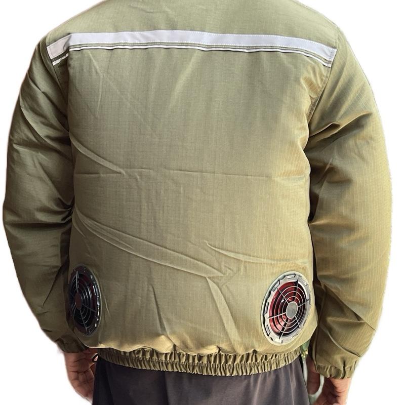 Áo rời (không kèm phụ kiện) áo điều hòa 2 quạt 2 lớp vải chất vải kaki gió, mặc nhẹ, nhanh khô khi giặt, giữ gió tốt Nam Menswear Jacket