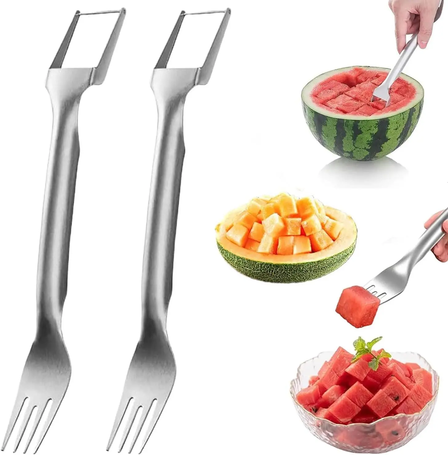 Summer stainless steel watermelon cutter multifunctional cutter household fruit tool meat dicer gift holiday gift