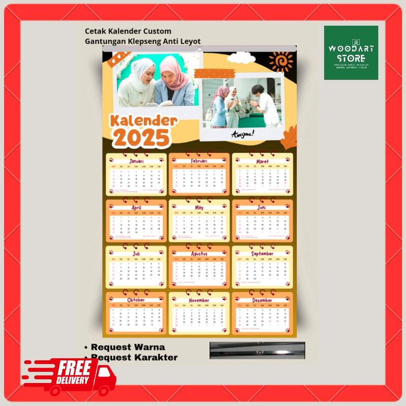 KALENDER CUSTOM FOTO 2025 PAKAI FOTO SENDIRI 1