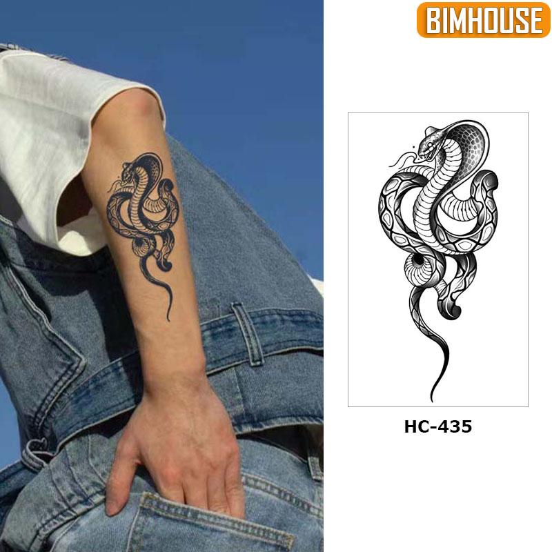 Hình xăm dán hình rắn 12 con giáp HC-435, hình xăm tạm thời 15 ngày chống nước thời trang