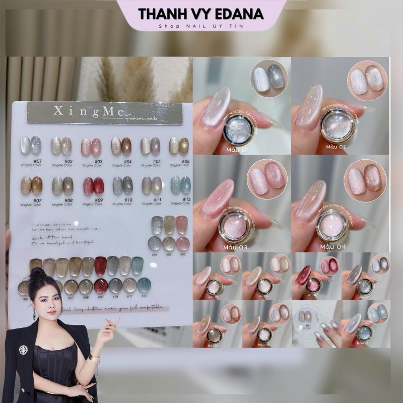 Sơn mắt mèo kim cương ánh sao trắng XINGME lẻ màu [THANH VY EDANA]