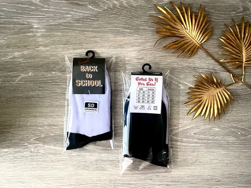 Kaos Kaki Anak Sekolah SD SMP SMA Hitam Putih 3 Pasang Termurah Sudah Kemas - Fashion 3