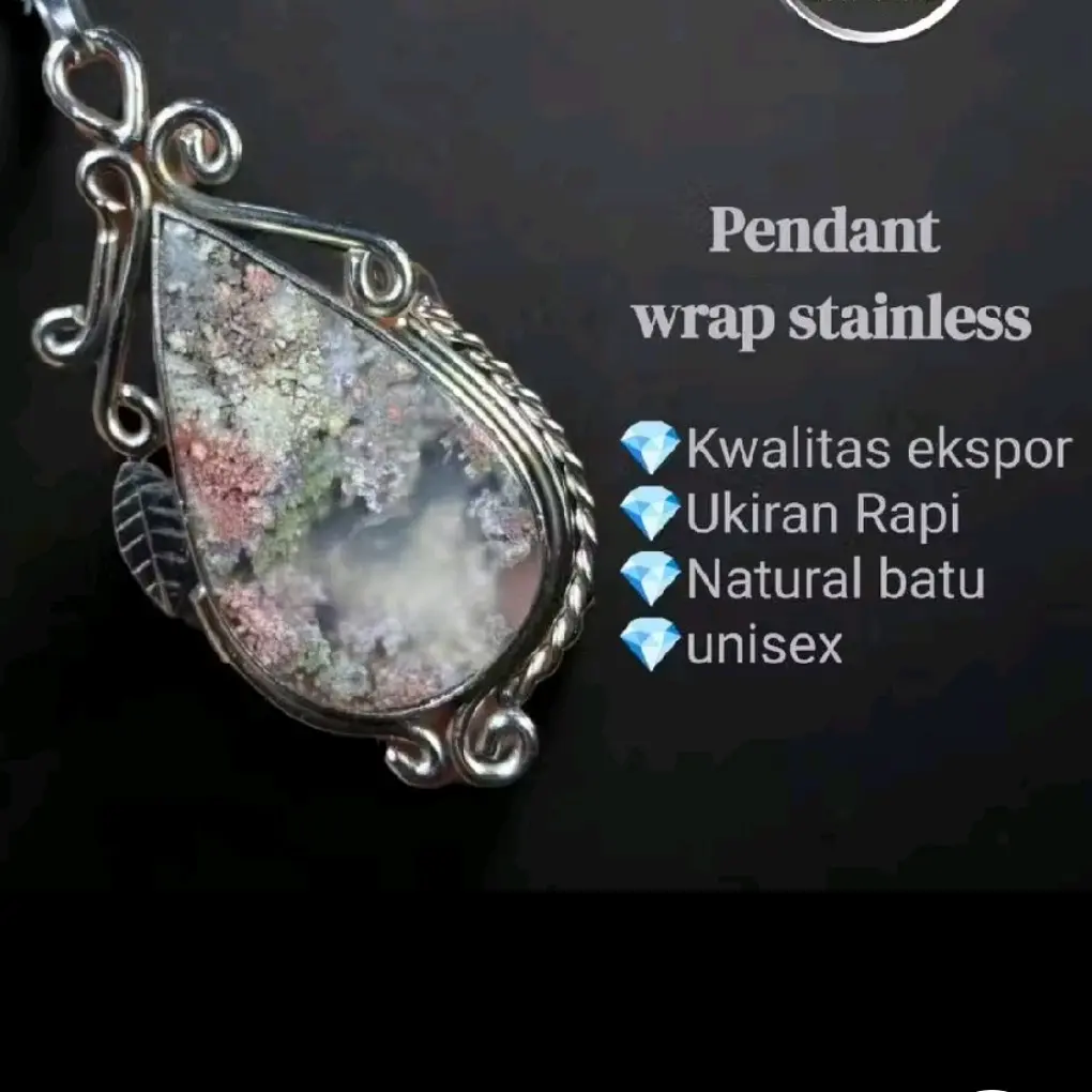 etalase buat co liontin - batunya asli dari batu warna natural bosku