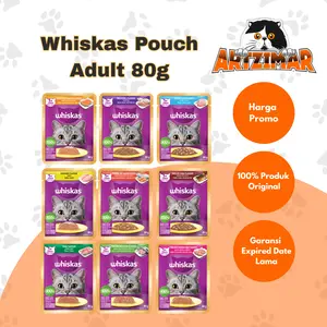 WHISKAS POUCH ADULT JUNIOR 80gr - Makanan Kucing Wetfood Kitekat Pouch 70gr
