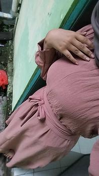 Product Review of gamis allmaira/bahan crinkle airflow premium Polos Muslim Panjang from 🍀**🍀 0