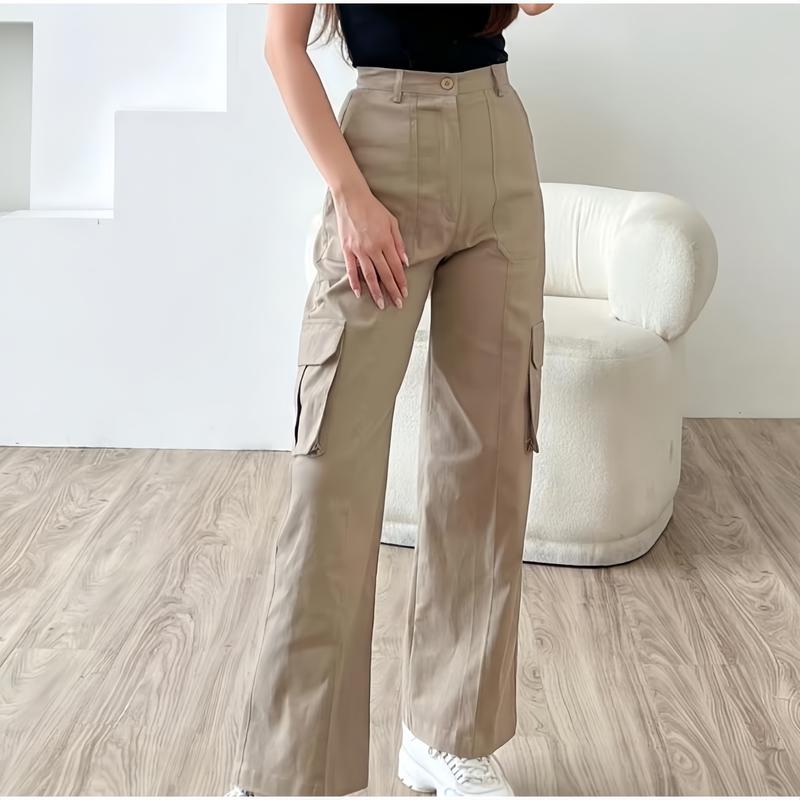 Erona_id - Celana Panjang Kiya & Rora Cargo Drill Wanita Dewasa Skena Outfit dengan Pinggang Karet dan Band Ikat Model Casual Kekinian Berbahan Drill - 5 Varian Warna Hits Terkini dan 4 Pouch/Kantong 7