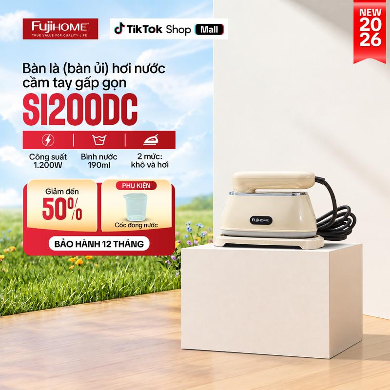 Bàn là hơi nước cầm tay gấp gọn Fujihome SI200DC Thiết kế thanh lịch – Cao cấp trong từng chi tiết