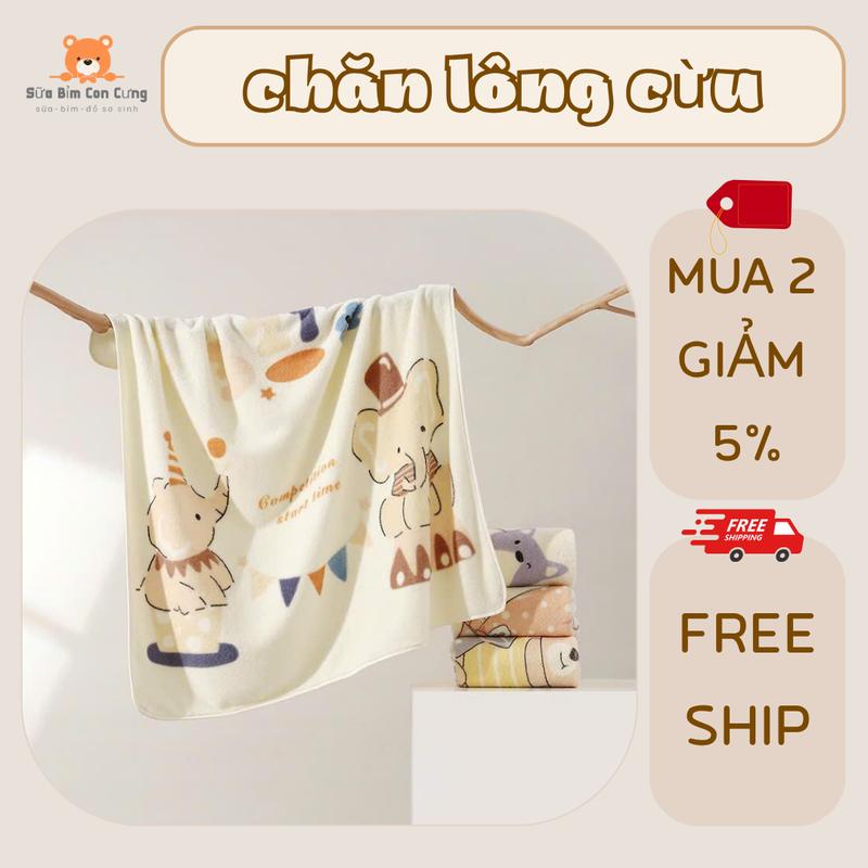 Chăn Lông Cừu Cho Bé Sơ Sinh Kích Thước 80x80cm