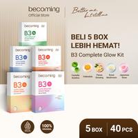Gambar [5 BOX B3] becoming 5in1 Bundle B3 Sheet Mask All Variant | Masker Wajah with 2% Niacinamide Alpha Arbutin | Paket Perawatan Facial Mask Box | Face Mask | Glowing | B3 Sheet Mask | Mencerahkan Kulit Wajah dengan Niacinamide & Alpha Arbutin | - All Variant B3 dari becoming Indonesia Kab. Tangerang 2 Tokopedia