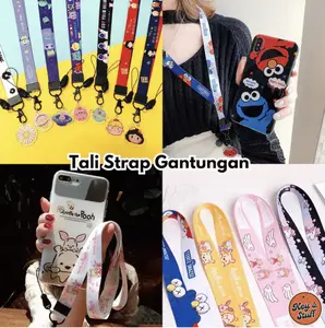 Tali Strap Gantungan HP Akrilik / Tali Gantungan Kunci Ukuran Panjang / Tali Hp Akrilik Tali Gantungan ID Card Flashdisk Lanyard
