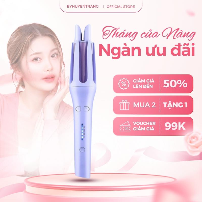 Máy uốn tóc tự động ion âm Cao Cấp bảo vệ tóc chất liệu gốm sứ không làm tổn thương tóc Nữ