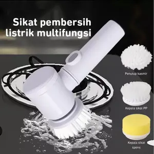 sikat listrik multifungsi 3 in 1 / magic brush elektrik pembersih dapur wastafel kamar mandi / cuci piring otomatis