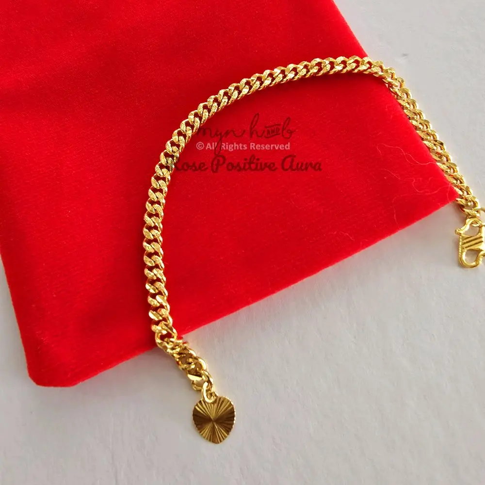 Bangkok gold milo bracelet. width 0.4cm. s hook chop / engraved