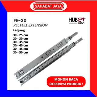 Rel Laci Full Extension Double 2x Tarik HUBEN FE 30mm 25/30/35/40/45/50/55/60cm