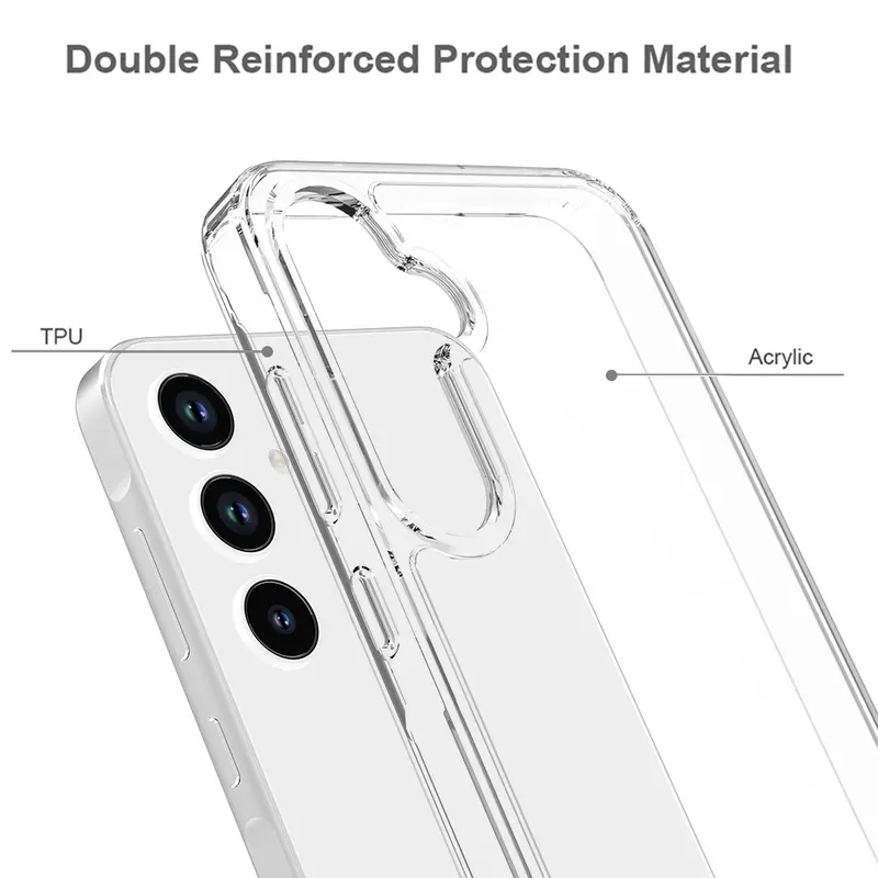 ACRYLIC Clear Case SAM A55 A15 A35 A25 A14 A54 A34 A24 4G 5G Casing Fuze Hybrid Bening Crystal Shockproof 2