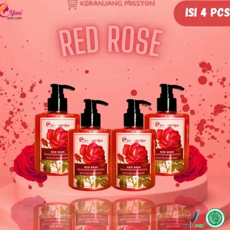 YONI - BUNDLING ISI 4 SABUN D0ST1NG PEMUTEH REDROSES YONISKINCARE 300gr 0