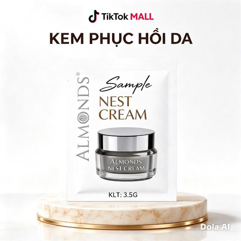 Test kem phục hồi dầy da almonds