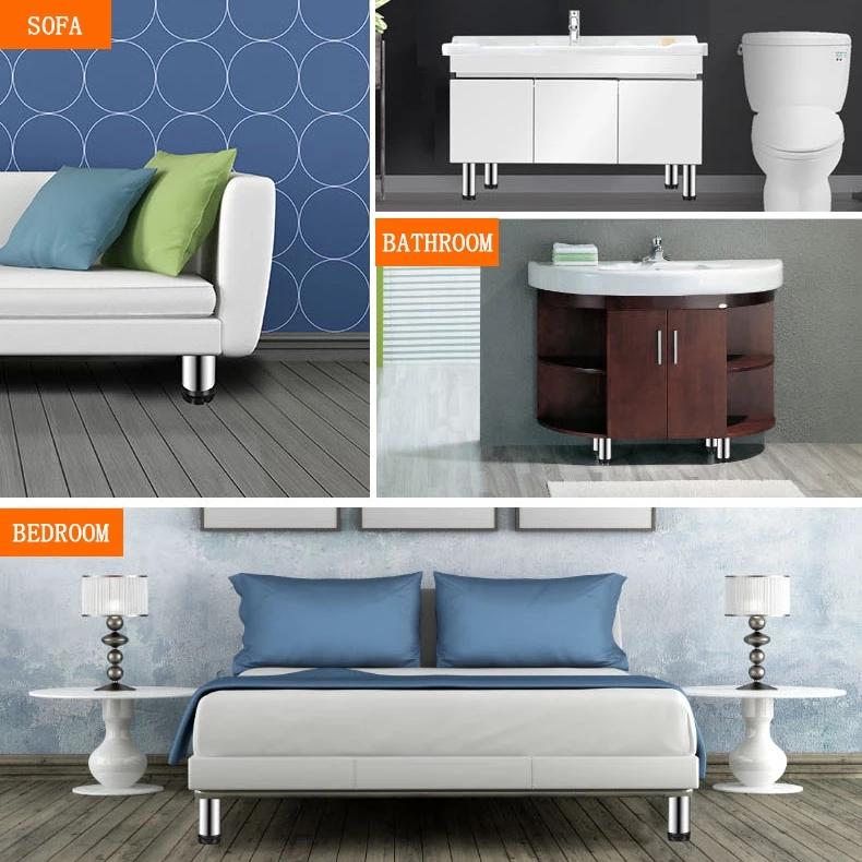 Chân kệ chân ghế sofa inox chân bàn có điều chỉnh độ cao（Với vít） 7