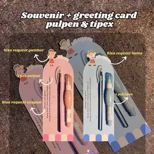 Souvenir custom || pulpen + tipex ( isi 5 pcs )