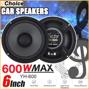 COD Yiye Lang 1 PCS Speaker Pintu Mobil Full Bass Audio Subwoofer Coaxial Car 6 Inch 600W YH 600
