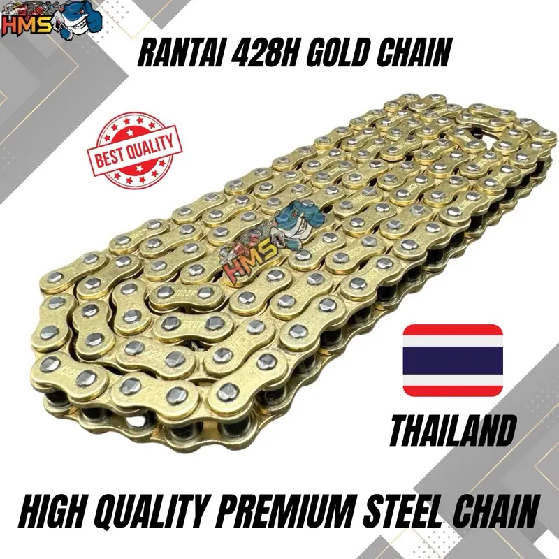 (BISA COD) RANTE RANTAI GOLD EMAS 428 H 428H THAILAND 130 120 110 L THAILAND PNP BISA UNTUK GEAR SSS 428 ORIGINAL THAILAND Outdoor 1
