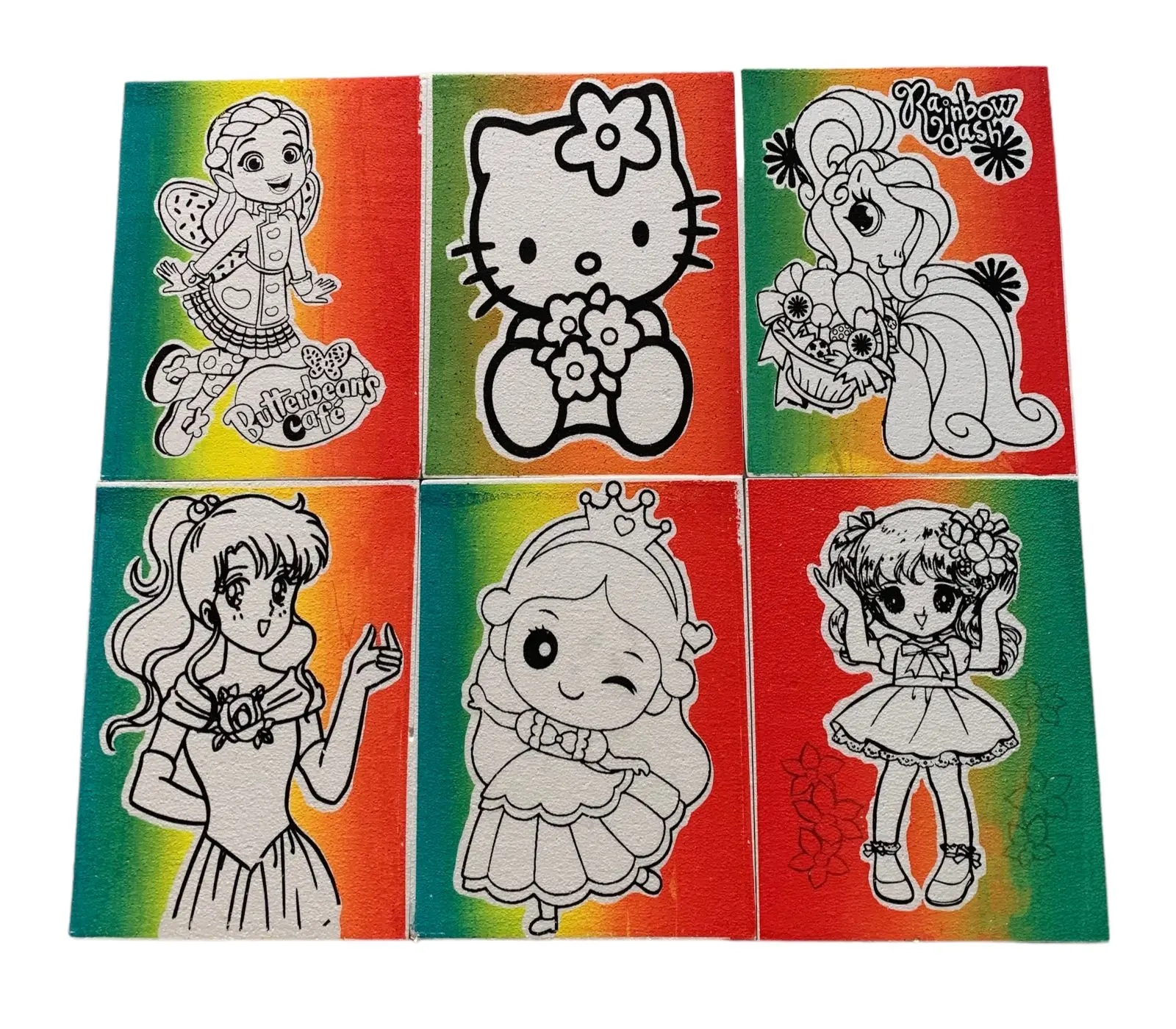 [LUAR SUMATERA] (1pcs) [Tanpa Lis] [Rainbow] Sterofoam Lukis uk 30X40X1cm / Sterofoam Mewarnai