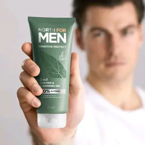North For Men Sensitive Protect 2in1 Shaving & Cleansing Gel Cukur