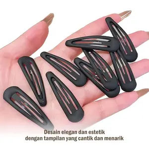 Jepit Rambut Wanita Hitam Polos 10 PCS – Jepitan Rambut Wanita Model Klasik Anti Patah