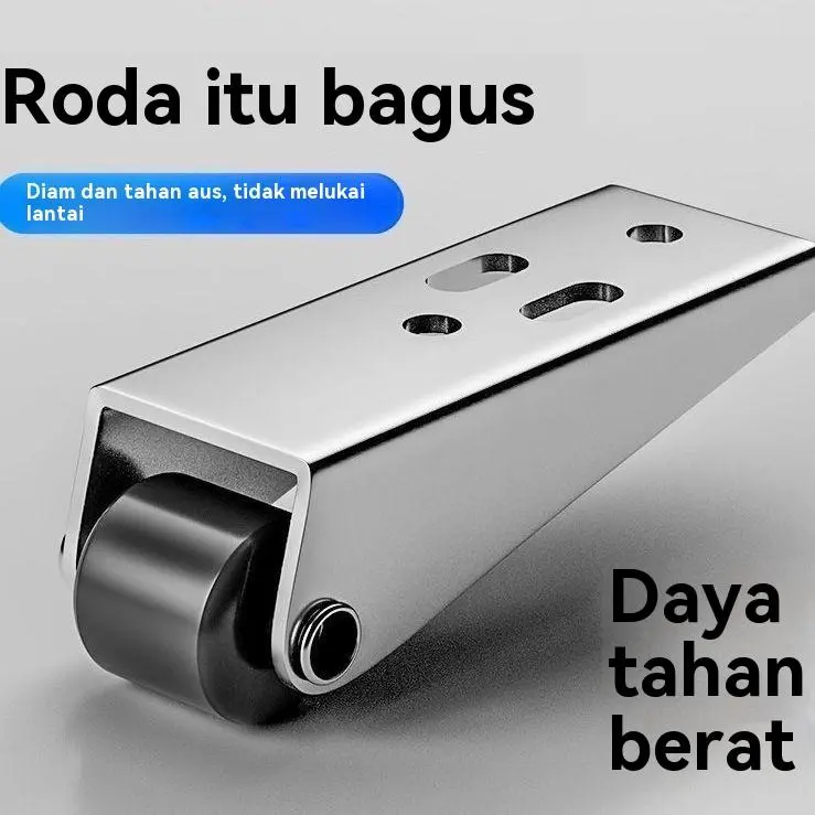 Roda Panduan Pintu Geser Universaluntuk Pintu yang Menggantung, RodaDasar untuk Pintu Buka, Roda GeserBawah dari Aluminium Alloy-JT