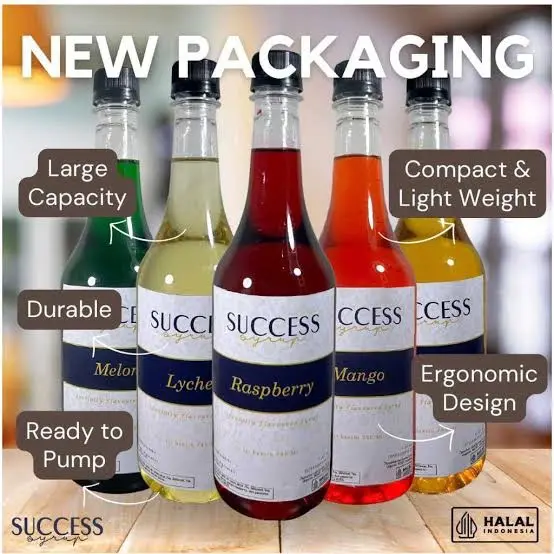 Success sirup Aneka Rasa All Variant Sirup Kopi dan Teh Perasa Minuman Syrup Banana Strawberry Lemon