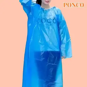 PV88 1 IKAT Jas Hujan Plastik Baju Celana Lengan Panjang / Ponco 12 PCS MURAH