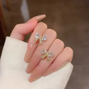 Anting Tindik Permata Pita  bahan Titanium Premium Anti Karat  LX - 66