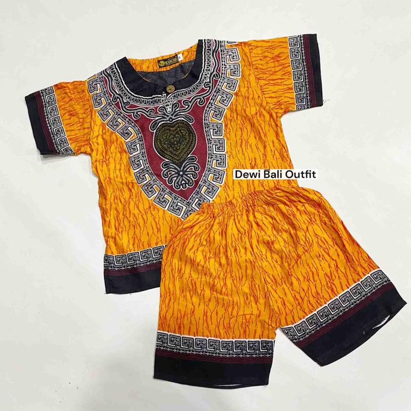 Dewi Bali - Setelan Etnik Anak Batik Thailand Warna - Laki-laki dan Perempuan - Usia 1-8 Tahun - Katun Adem - Fashion 2