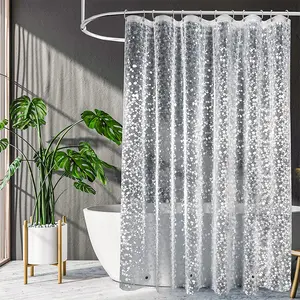 [BISA COD] Tirai Kamar Mandi Anti Air PEVA Tebal Shower Curtain Premium 180 x 180cm