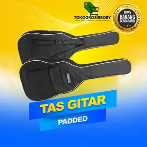 Tas Gitar Oxford Padded Guitar Case Double Strap Waterproof Black