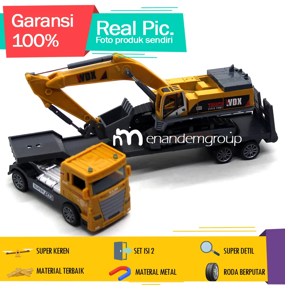 Diecast truck Alat Berat Dan Truk Excavator Metal
