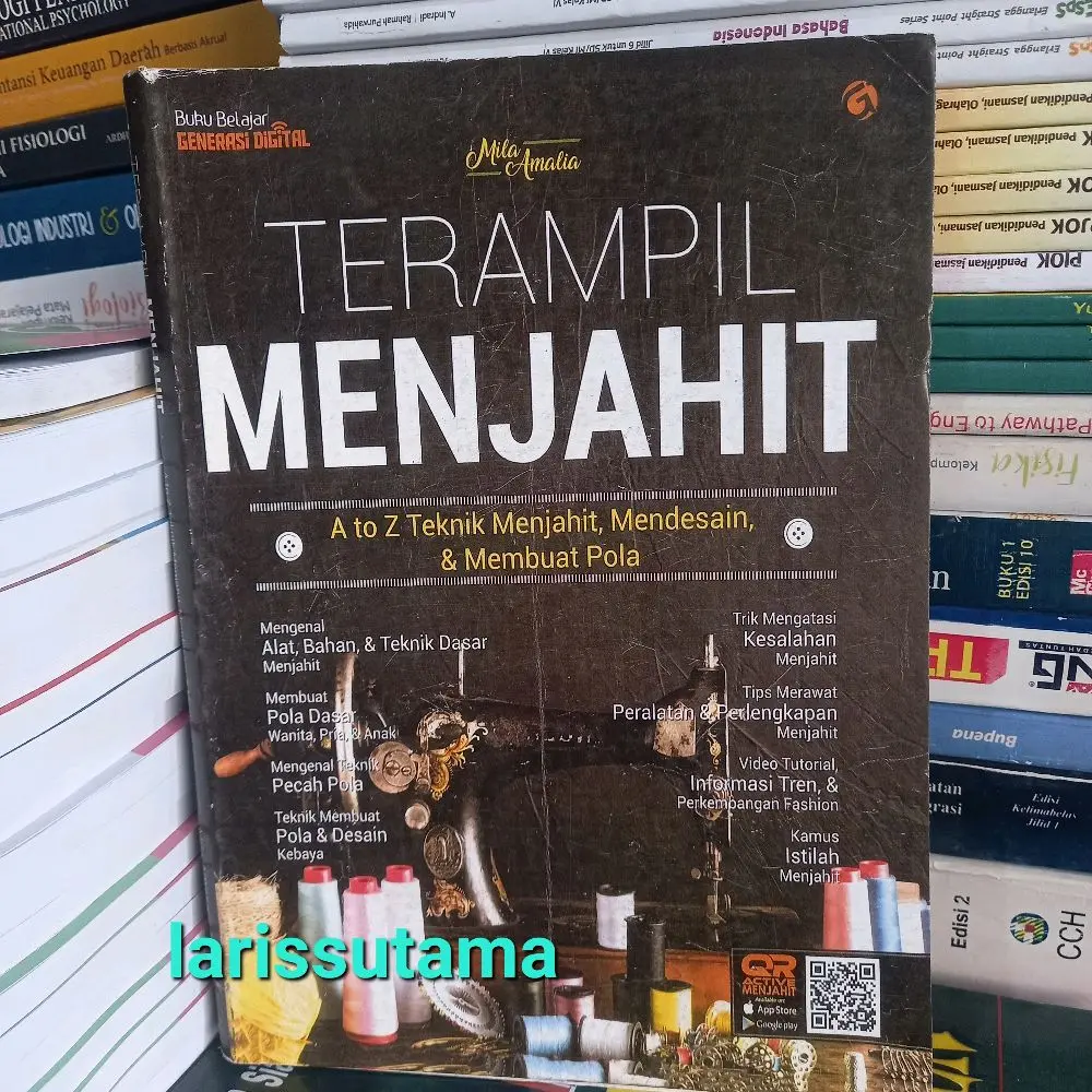 buku terampil menjahit teknik menjahit, mendesain, dan membuat pola, oleh Mila Amalia