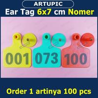 Gambar Ear Tag 6x7 cm Nomer Per100 Anting Babi Sapi Kambing Murah Plastik - Kuning dari Artupic Peralatan Peternakan Kota Tangerang Selatan 1 Tokopedia