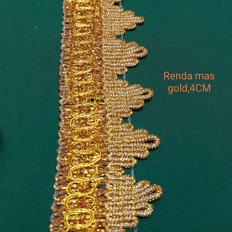 Renda Mas Antik Warna Gold Lebar 4CM - Harga Per 1Meter -10Meter Aksesoris 2