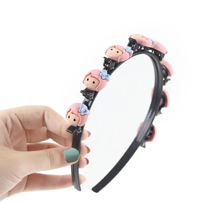 Bando Jepit Fashion Rambut 2in1 Aksesoris Rambut Wanita Anak Dewasa Lucu Karakter BND05 Plastik 1