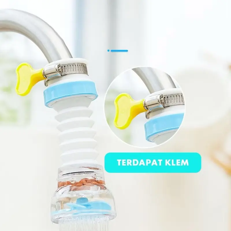 SAMBUNGAN KRAN AIR / SARINGAN KRAN AIR / FILTER KRAN AIR FLEXIBLE FILTER AIR ANTI SPLASH 4 & 3 LAPIS 5