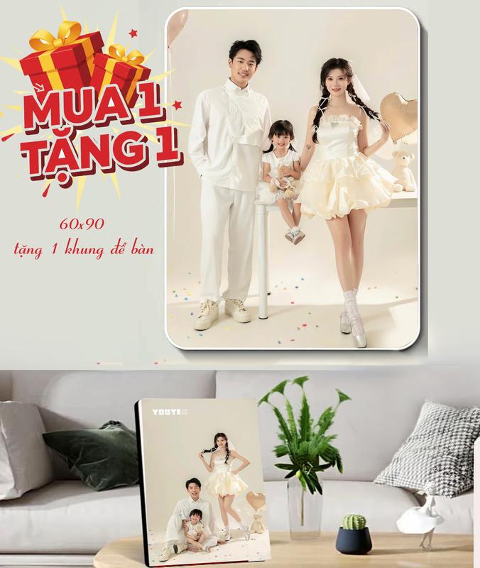  MUA 1 TẶNG 1! Khung Tráng Gương 60x90  Sang Trọng Gỗ Hiện Đại Tặng 1 Khung Để Bàn 13x18   GỬI ẢNH CẦN IN QUA PHẦN TIN NHẮN TRÒ CHUYỆN  Chất Liệu Cao Cấp Thiết Kế Tinh Tế Bền Bỉ Phù Hợp Nhiều Không Gian 