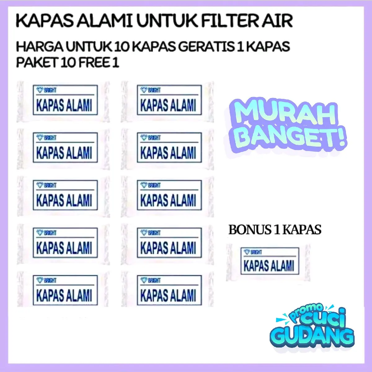 KAPAS FILTER SARINGAN AIR TANAH TEBAL 10 BONUS 1 JADI DAPAT 11 FREE EMAS DISKON TERMURAH SARINGAN FILTER ZERNII Pemurnian Air Pemurnian Air Pemurnian Air Pemurnian Air Pembersihan Diri Putih Karbon
